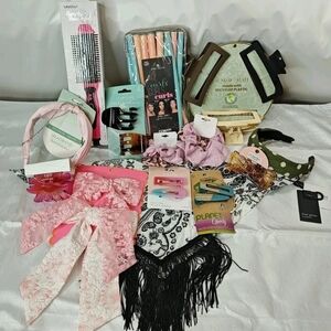 Vivitar Hair Brush Conair Spiral Rollers Hair Accessories Lot Party Gifts